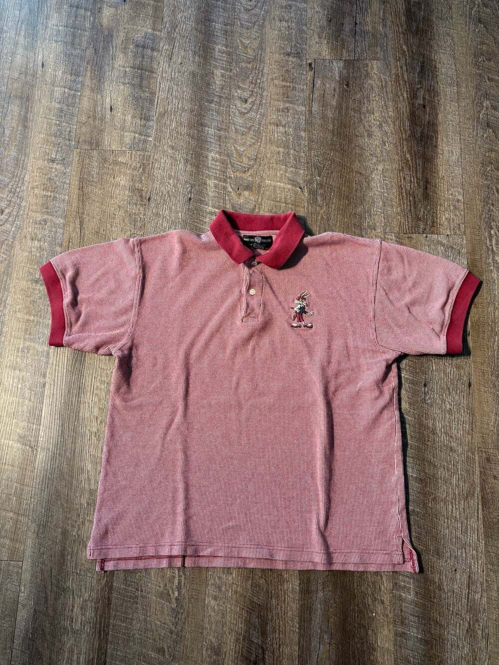 Vintage 1995 Warner Bros Studio Store Wile E. Coyote Polo Shirt Size L